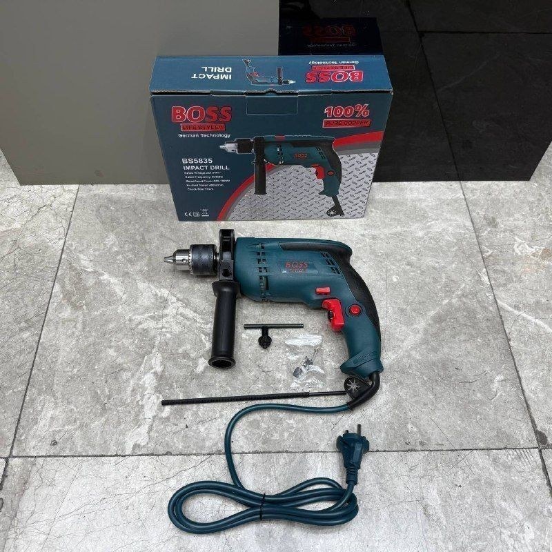 دریل 13 برقی چکشی 1500 وات باس دیمردار مدل BOSS BS-13-1