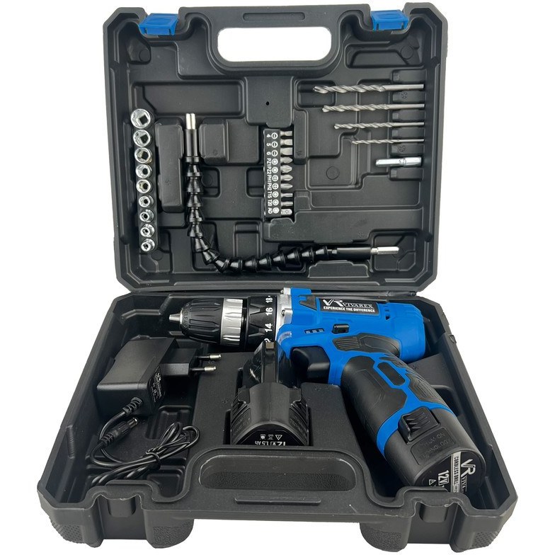 مجموعه 28 عددی دریل پیچ گوشتی شارژی ویوارکس مدل 1210V-22A VIVAREX